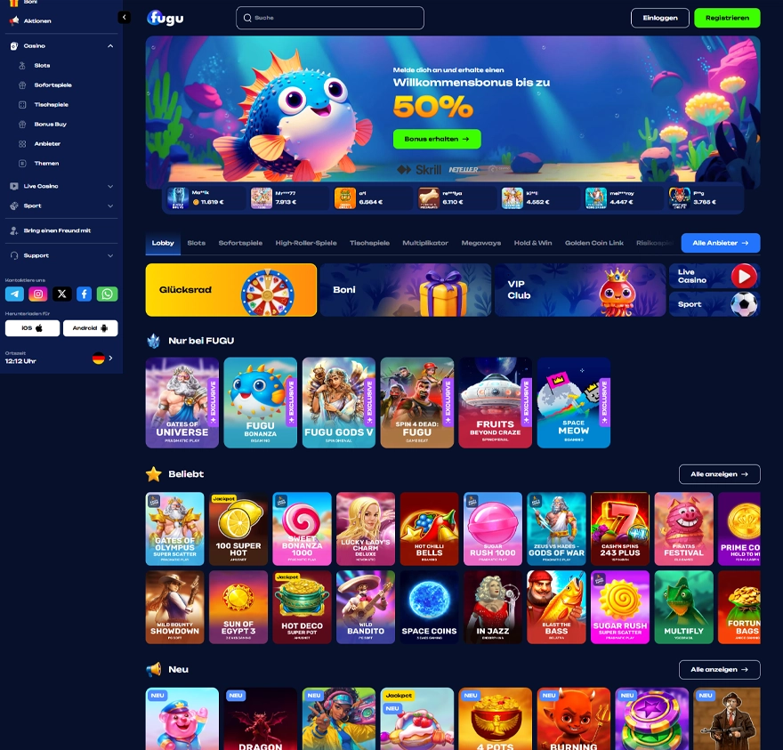 Fugu casino erfahrungen screenshot