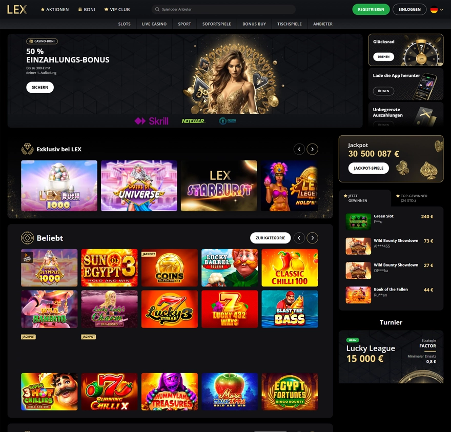 lex casino erfahrungen screenshot