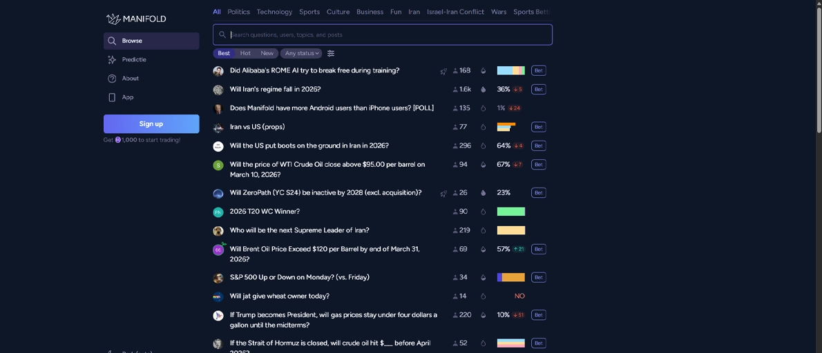 manifold platform screenshot